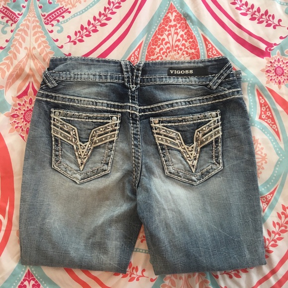 VIGOSS SZ 1/2 THE CHELSEA DENIM CAPRI LENGTH 21 - Picture 12 of 13